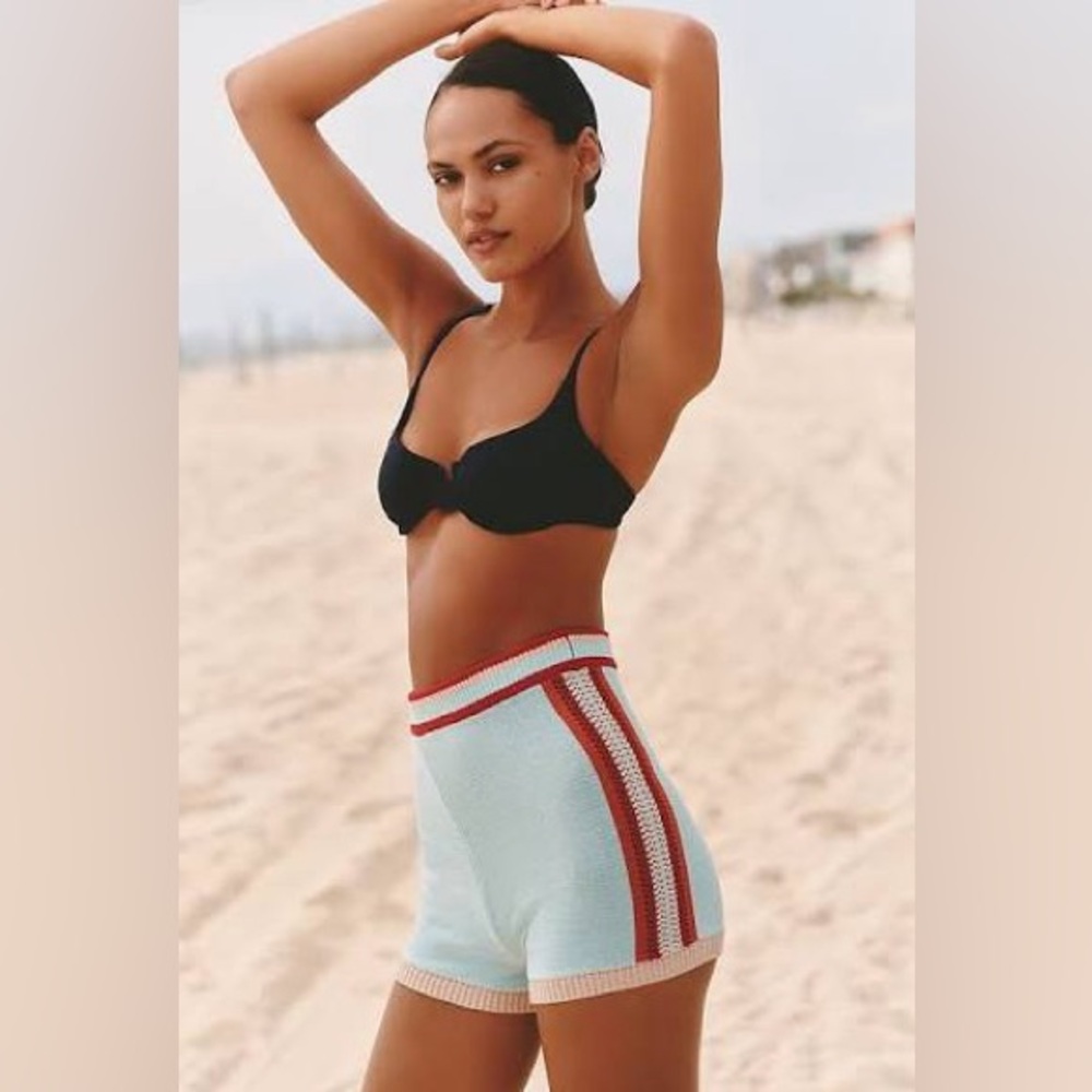 NWT Anthropologie Light Blue Knit Shorts
